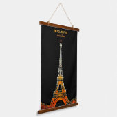 Waar dromen de hemel raken: de Eiffeltoren Hangend Wandkleed (Gebogen)