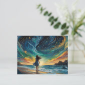 Waar dromen naartoe gaan briefkaart (Staand voorkant)