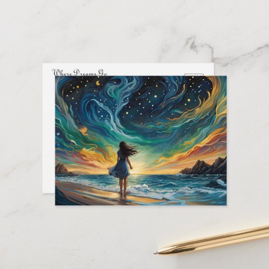 Waar dromen naartoe gaan briefkaart (Voorkant / Achterkant in situ)