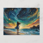 Waar dromen naartoe gaan briefkaart (Voorkant)