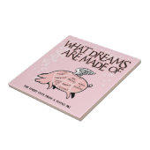 waar dromen van gemaakt zijn - vliegende varken sn tegeltje (Zijkant)