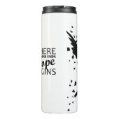 "Waar duisternis eindigt, begint de hoop." Thermosbeker (Achterkant)