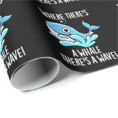 Waar een walvis is, is een donkere golf cadeaupapier (Rol Hoek)