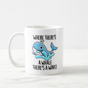 Waar een walvis is, is een golf Funny Animal Koffiemok