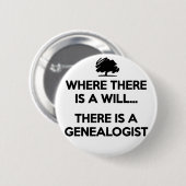 "Waar een wil is..." Knoop Ronde Button 5,7 Cm (Voorkant /achterkant)