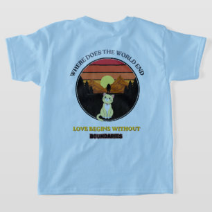 Waar Eindigt De Wereld Retro Zonsondergang Mooie T-shirt