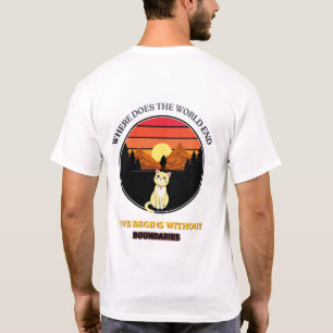 Waar Eindigt De Wereld Retro Zonsondergang Mooie T-shirt