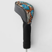 Waar Elegance de Fairway ontmoet: Boho Floral Golfheadcover (Schuin)