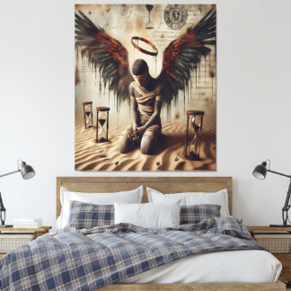 Waar engelen vallen, komen we op canvas afdruk