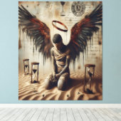 Waar engelen vallen, komen we op canvas afdruk (Insitu (Houten vloer))