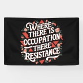 Waar er bezetting is, verzet spandoek (Horizontaal)
