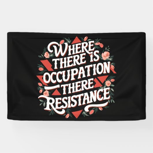 Waar er bezetting is, verzet spandoek (Horizontaal)