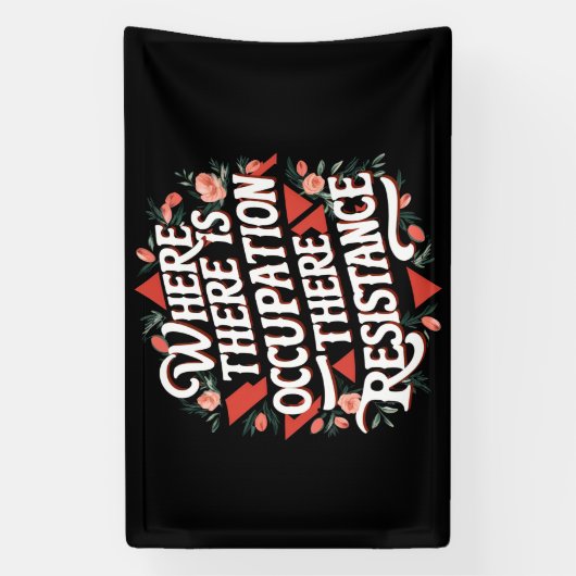 Waar er bezetting is, verzet spandoek (Verticaal)