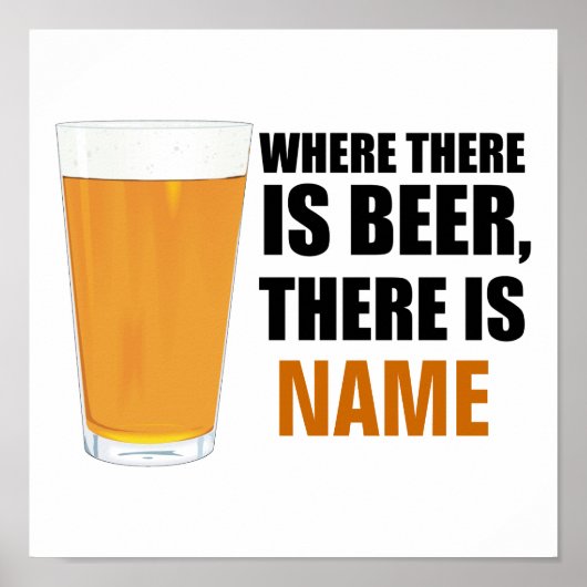 Waar er Bier is, is er het Poster van de Naam (Voorkant)