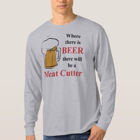 Waar er bier is - vleeskuil t-shirt (Voorkant)
