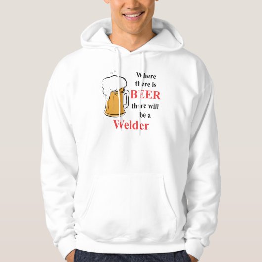 Waar er bier is - Welder Hoodie (Voorkant)