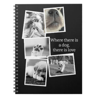 Waar Er Een Hond Is Foto Notitieboek