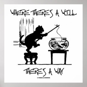 Waar er een testament is, is een weg (Gevist kat) Poster