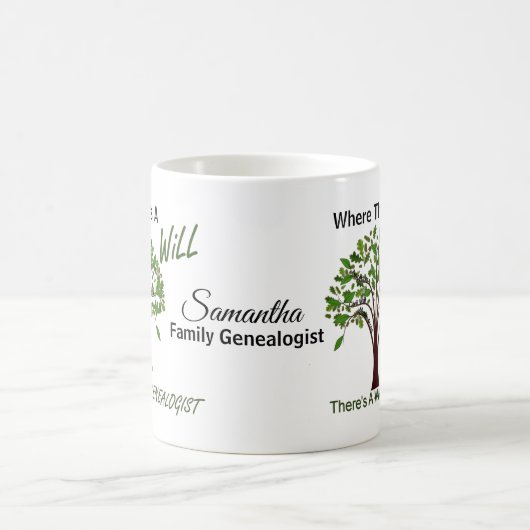 Waar er een Will Genealoy Familie Boom Mok is (Center)