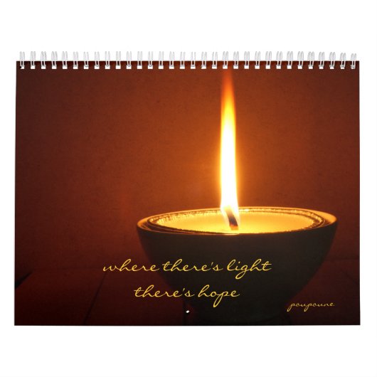 waar er licht is is hoop kalender (Hoes)