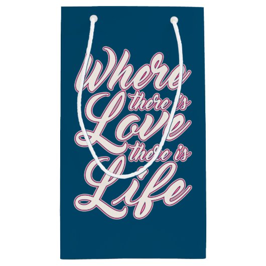 Waar er Liefde Valentijnsdag is | Cadeauzak Klein Cadeauzakje (Achterkant)