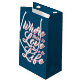 Waar er Liefde Valentijnsdag is | Cadeauzak Klein Cadeauzakje (Achterkant Gekanteld)