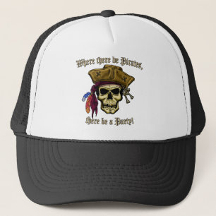 Waar er piraten zijn trucker pet
