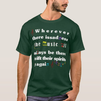 Waar er verdriet is is de Muziekjongen T-shirt