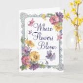 Waar Flowers Bloom - Wenskaart Kaart (Gele Bloem)