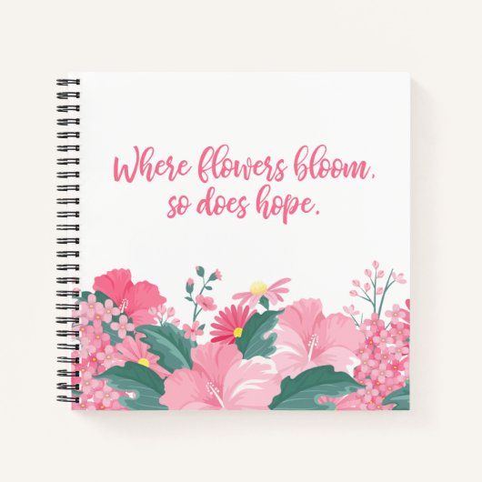 Waar Flowers bloom zo Hope Quote doet | Laptop Notitieboek (Voorkant)