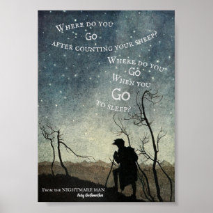 Waar ga je heen? Arthur Rackham illustratie Poster