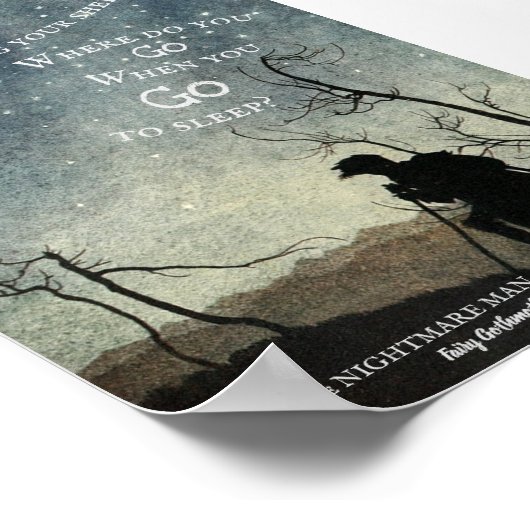 Waar ga je heen? Arthur Rackham illustratie Poster (Hoek)