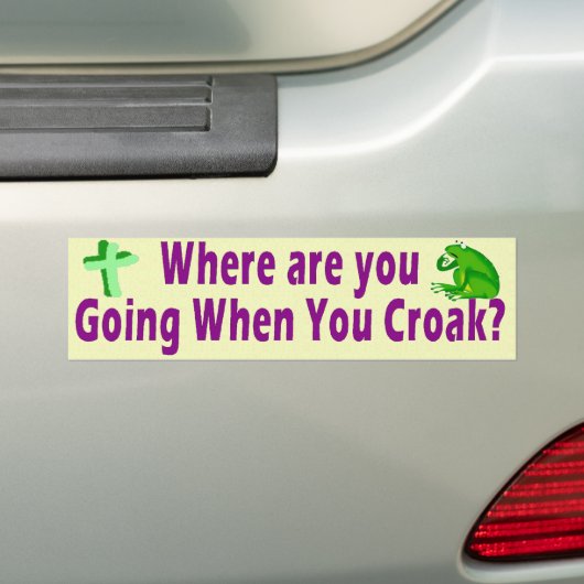 Waar ga je heen? bumpersticker (Op auto)