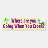 Waar ga je heen? bumpersticker (Voorkant)