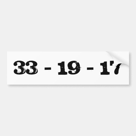 "Waar ga je heen, waar ben je geweest?" Bumpersticker (Voorkant)