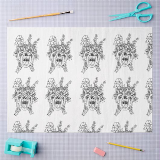 Waar gaan de bloemen heen? tissuepapier (Craft)