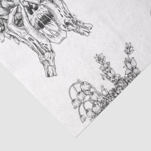 Waar gaan de bloemen heen? tissuepapier (Detail)