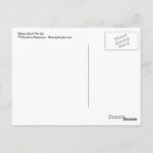 Waar gaan we heen? briefkaart (Achterkant)