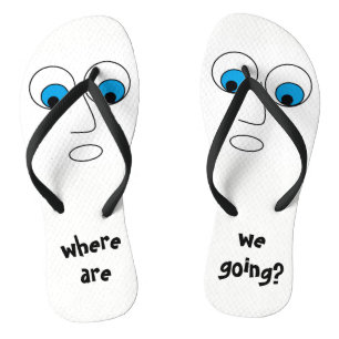 Waar gaan we naartoe met nieuwsgierige Cartoon Fac Teenslippers
