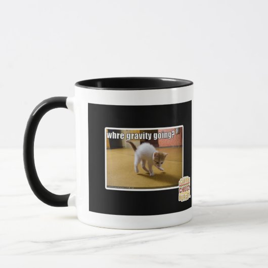 Waar gaat de zwaartekracht heen? mok (Links)