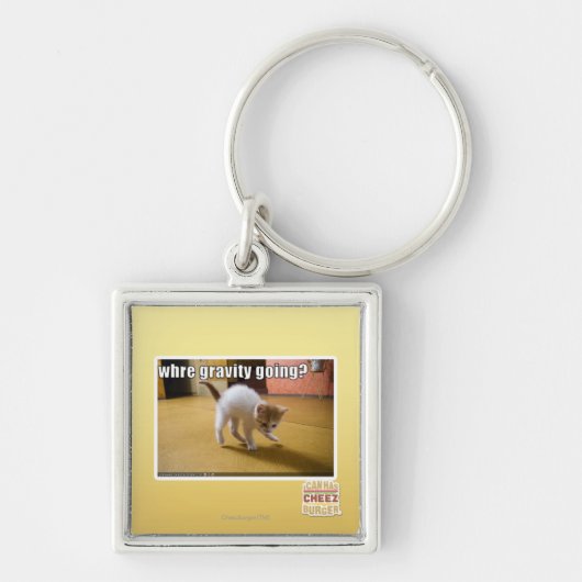 Waar gaat de zwaartekracht heen? sleutelhanger (Voorkant)