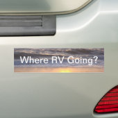 Waar gaat RV heen? Bumpersticker (Op auto)