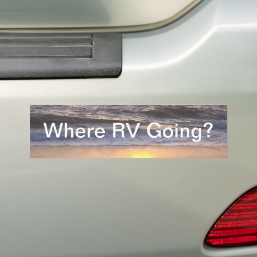 Waar gaat RV heen? Bumpersticker (Op auto)