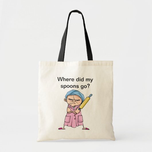Waar ging mijn lepels heen? tote bag (Voorkant)