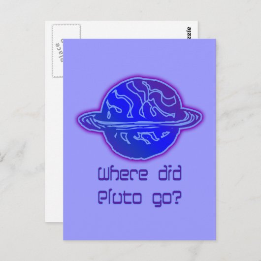 Waar ging Pluto heen? Briefkaart (Voorkant / Achterkant)
