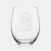 Waar God leidt verstrekt hij Manuscript Wijnglas Zonder Voet (Achterkant)