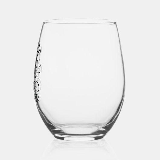 Waar God leidt verstrekt hij Manuscript Wijnglas Zonder Voet (Links)