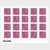 Waar Gummy Worms wonen Vierkante Sticker (Vel)