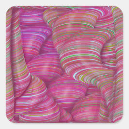 Waar Gummy Worms wonen Vierkante Sticker