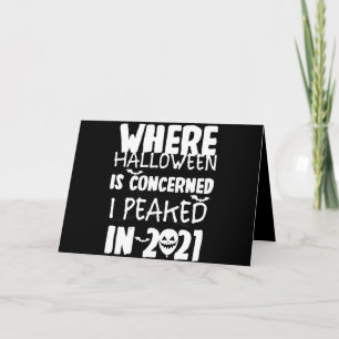 Waar Halloween betreft bereikte ik mijn hoogtepunt Bedankkaart